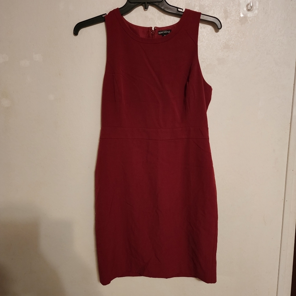 J. Crew Mercantile Burgundy Sleeveless Sheath Dress Size 8